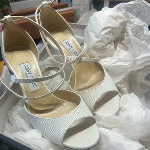 Nordstrom Elegant Cream Strappy Heels